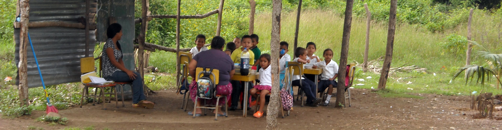 A Makeshift School in San Antonio, Cortes